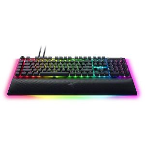 Геймърска клавиатура RAZER BlackWidow V4 Pro - Green Switch (RZ03-04680100-R3M1), Mechanical, US Layout, Green Switch, RGB Chroma, USB Type-C, Black