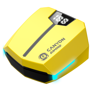 Безжични слушалки CANYON GTWS-2 ''DoubleBee'', Music & Gaming modes, Yellow