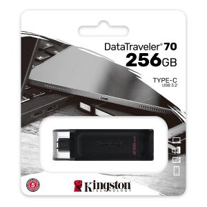 USB памет 256GB KINGSTON DataTraveler 70 (DT70/256GB), USB-C 3.2 Gen 1, Black 