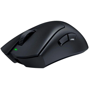 Безжична геймърска мишка RAZER DeathAdder V3 Pro - Black (RZ01-04630100-R3G1), Wireless, True 30000 DPI, USB Type C, Black