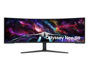 Монитор SAMSUNG Odyssey Neo G9 S57CG952NU (LS57CG952NUXEN), 57" VA Curved 1000R, Dual UHD (7680x2160) 240Hz, 32:9,1ms, 420cd/m2, 2500:1, AMD FreeSync Premium Pro, 3xHDMI, DP, Black/White