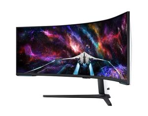 Монитор SAMSUNG Odyssey Neo G9 S57CG952NU (LS57CG952NUXEN), 57" VA Curved 1000R, Dual UHD (7680x2160) 240Hz, 32:9,1ms, 420cd/m2, 2500:1, AMD FreeSync Premium Pro, 3xHDMI, DP, Black/White