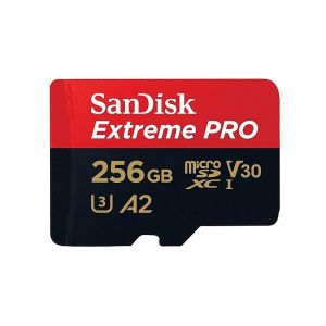 MicroSDXC памет 256GB SANDISK Extreme PRO, microSDXC  UHS-I U3 V30 A2 Class10 + SD Адаптер