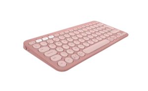 Безжична клавиатура LOGITECH Pebble Keys 2 K380s (920-011853), Bluetooth, US International, Tonal Rose
