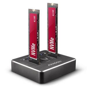 Докинг станция за SSD AXAGON ADSA-M2C , Двойна USB 3.2 Gen 2 докинг станция за M.2 NVMe SSD с функция за клониране