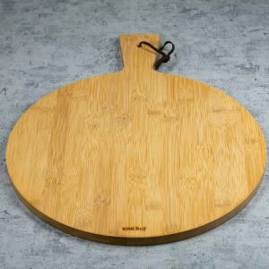 Дъска за пица KINGHOFF KH 1674, 35 см, Удобна дръжка, Бамбук
