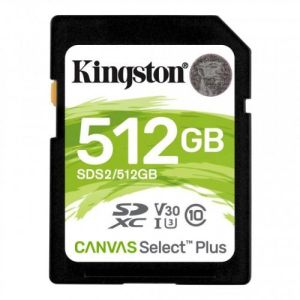 SD памет 512GB KINGSTON Canvas Select Plus SDXC 100MB/s C10 UHS-I U3 V30 - SDS2/512GB
