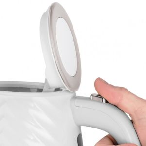 Електрическа кана RUSSELL HOBBS 26381-70, 2400 W, 1.7 л, Бързо завиране, 3D Дизайн, Чучур без подливане, Бял