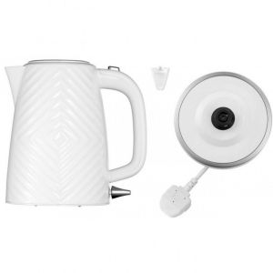 Електрическа кана RUSSELL HOBBS 26381-70, 2400 W, 1.7 л, Бързо завиране, 3D Дизайн, Чучур без подливане, Бял