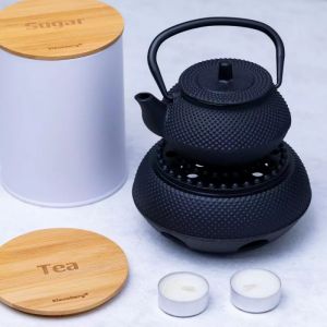 Чугунен чайник KINGHOFF KH 1817, 300 ml, Филтър, Индукция, Черен