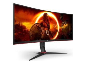 Монитор AOC CU34G2XP/BK , 34.0" VA Curved 1500R, WQHD (3440x1440) 180Hz, 21:9, 1ms, 350cd/m2, 4000:1, Adaptive Sync, Speaker 2x2W, 2xHDMI, 2xDP, USB Hub, Black