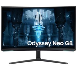 Монитор SAMSUNG Odyssey Neo G8 LS32BG850N (LS32BG850NPXEN), 32" VA Curved 1000R, 4K UHD (3820x2160) 240Hz, 16:9, 1ms, 350 cd/m2, 1M:1, AMD FreeSync Premium Pro, DP, 2xHDMI, USB Hub, Black/White