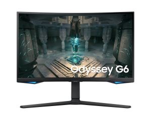 Монитор SAMSUNG 27BG650 Odyssey G6 (LS27BG650EUXEN), 27.0" VA Curved 1000R, QHD (2560x1440) 240Hz, 16:9, 1ms, 350 cd/m2, 2500:1, AMD FreeSync Premium Pro, SMART, Tizen OS, WIFI, BT, Speakers, DP, 2xHDMI, 2xUSB, Black