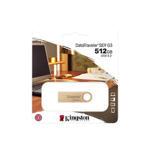 USB памет 512GB KINGSTON DataTraveler SE9 G3,  USB 3.2 Gen 1, Metal, Gold - DTSE9G3/512GB