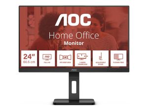 Монитор AOC 24E3QAF, 24'' IPS, FullHD (1920x1080) 75Hz, 16:9, 4ms, 250cd/m2, 1000:1, Adaptive Sync, Speaker 2x2W, VGA, HDMI, DP, Black
