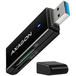 Четец за карти AXAGON CRE-S2N, Slim super-speed USB 3.2 Gen 1 card reader with a direct USB-A connector