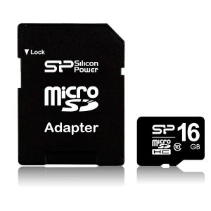 MicroSD памет 16GB SILICON POWER microSDHC (Class 10) + SD адаптер