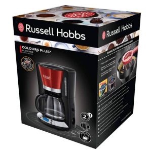 Кафемашина RUSSELL HOBBS Victory 24031-56, 1100W, 1.25 л, Технология Whirltech, Таймер, Червен/черен