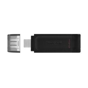 USB памет 64GB KINGSTON DataTraveler 70, USB-C 3.2 Gen 1, Black - DT70/64GB
