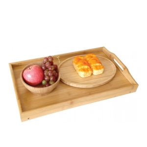 Бамбукова масичка за легло KINGHOFF KH-1502, 50x30x7 см, Сгъваема