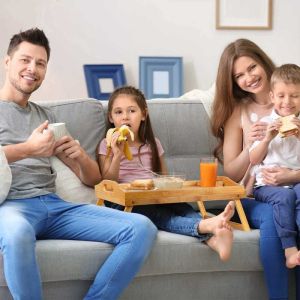 Бамбукова масичка за легло KINGHOFF KH-1502, 50x30x7 см, Сгъваема