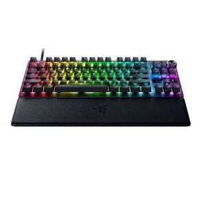 Razer Huntsman V3 Pro Tenkeyless, Gaming keyboard, Analog Optical Switch gen2, Razer Chroma RGB, Magnetic Firm Leatherette Wrist Rest, Multi-function Dial with 3 dedicated button, Detachable Type C Cable, 1000 Hz Polling Rate, Brushed Aluminum Alloy