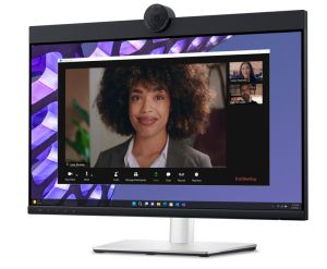 Монитор DELL P2424HEB, 23.8" IPS, FullHD (1920x1080) 60Hz, 16:9, 5ms, 1000:1, 250 cd/m2, Video Conferencing Monitor, Speaker 2x5W, 1x 4MP RGB + IR 2K camera, 2x digital mic, RJ45, HDMI, DP, USB-C, USB 3.2 hub, Black