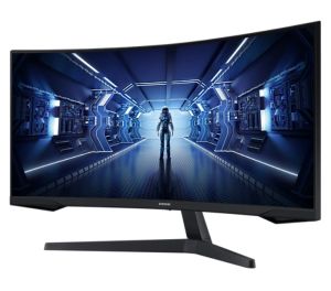 Монитор SAMSUNG Odyssey G5 LC34G55T (LC34G55TWWPXEN), 34" VA CURVED 1000R, UWQHD (3440x1440) 165Hz, 21:9, 1ms, 250 cd/m2, 2500:1, AMD FreeSync Premium, DP, HDMI, Black