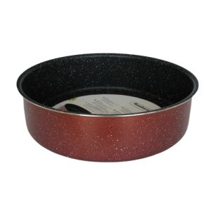 Кръгла тава за печене ROSBERG R51222G26, 26 см, Мраморно покритие, Бордо меланж