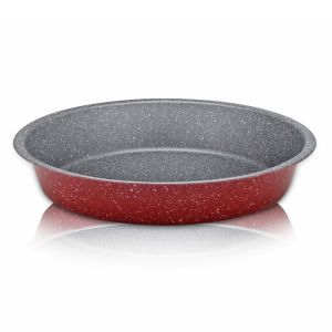 Тава за печене ROSBERG Premium RP51222RR28, 28 см, Мраморно покритие, Червен