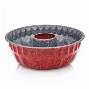 Форма за кекс VOLTZ V51223RE, 26.5 см, Мраморно покритие, Червен