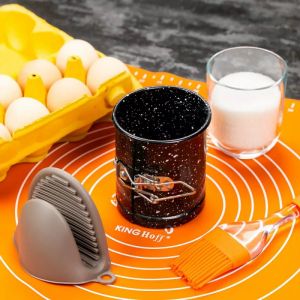 Форма за торта с падащо дъно KINGHOFF KH 1787, 8-28 см, Разтягащи се стени, Мраморно покритие, Стомана, Черен