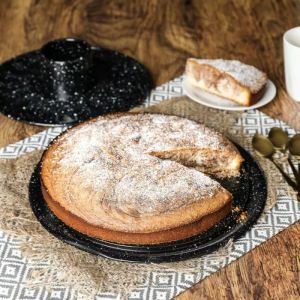 Форма за блат и кекс KINGHOFF KH 1779, 26 см, Падащо дъно, Стомана, Черен