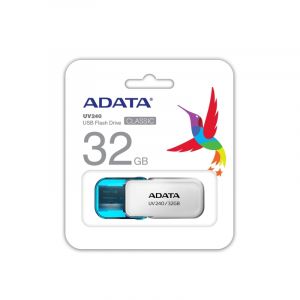USB памет 32GB ADATA UV240, USB 2.0, White - AUV240-32G-RWH