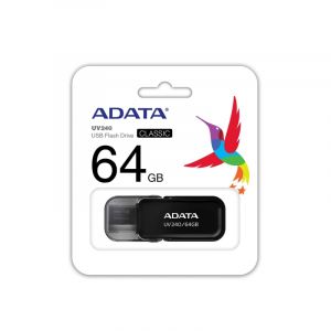 USB памет 64GB ADATA UV240, USB 2.0, Black - AUV240-64G-RBK
