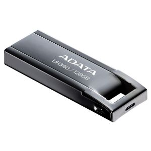 USB памет 128GB ADATA UR340, USB 3.2 Gen1, Metal, Black - AROY-UR340-128GBK