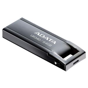 USB памет 64GB ADATA UR340, USB 3.2 Gen1, Metal, Black - AROY-UR340-64GBK