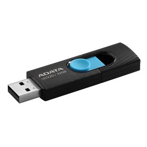 USB памет 32GB ADATA UV220, USB 2.0, Black/Blue - AUV220-32G-RBKBL
