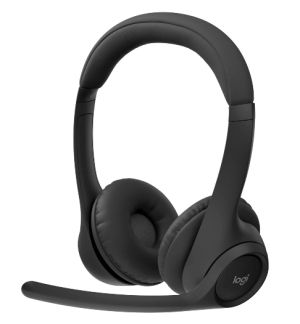 Безжични слушалки LOGITECH Zone 300 (981-001407), Bluetooth 5.3, 30mm, USB-C, Midnight Black