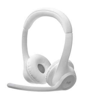 Безжични слушалки LOGITECH Zone 300 (981-001417), Bluetooth 5.3, 30mm, USB-C, Off-white
