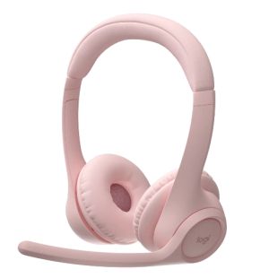 Безжични слушалки LOGITECH Zone 300 (981-001412), Bluetooth 5.3, 30mm, USB-C, Rose