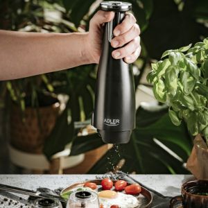 Електрически мелнички ADLER AD 4449B, 3 бр, 150 мл, USB, Li-Ion 1500mAh, Керамични остриета, Черен