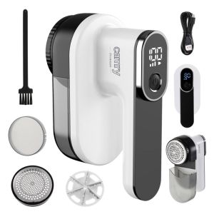 Пилинг за дрехи CAMRY CR 9620, 10W, 3 скорости, USB, 8500 rpm/min, Бял/черен