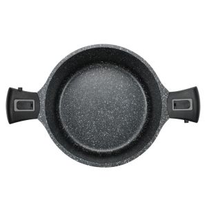 Тенджера BOHMANN BH 1730-28CR, 28 см, 6.5 л, Подвижни дръжки, Индукция, Черен