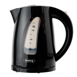 Електрическа кана ROSBERG R51230B, 2200W, 1.7 литра, безжична, Черна