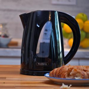 Електрическа кана ROSBERG R51230B, 2200W, 1.7 литра, безжична, Черна