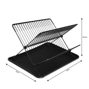 Сушилник за съдове KINGHOFF KH 1356, 43 x 32 x 25.5 см, Черен