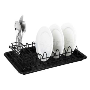 Сушилник за съдове KINGHOFF KH 1478, 38 x 24.5 x 9.5 см, Черен