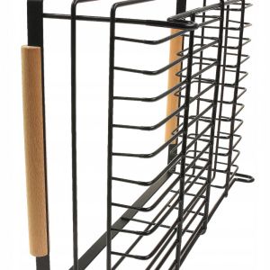 Сушилник за съдове KINGHOFF KH 1728, Поставки за прибори, Дървени дръжки, Черен