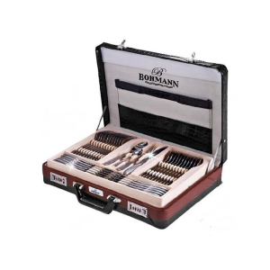 Комплект прибори за хранене BOHMANN BH 5946 Satin, 72 бр, Куфар, Инокс